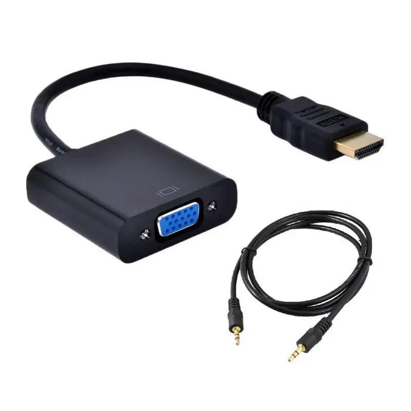 HDMI ȣȯ TO VGA  ̺, - ȯ, 1080P VGA  3.5 AUX ̺, PC Ʈ  TV USB 